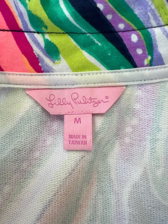 Lilly Pulitzer UPF 50+ Skipper Half Zip Long Sleeve Popover Bright Multicolor, M - Picture 10 of 11